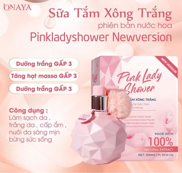Sữa tắm Pink Lady giúp da thư giãn, dưỡng trắng mềm mịn, giúp da dễ dàng hấp thụ các dưỡng chất
