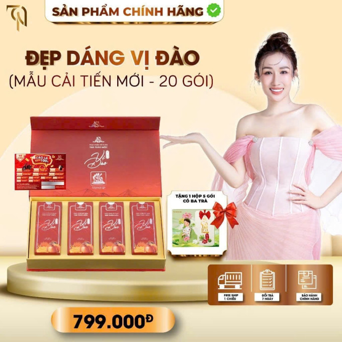Trà Giảm Cân Vị Đào 20 Gói | Hỗ Trợ Giảm Béo An Toàn | Hàng Chuẩn Chính Hãng