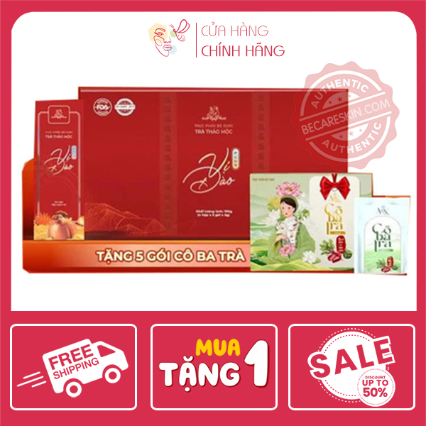 Trà Giảm Cân Vị Đào 20 Gói | Hỗ Trợ Giảm Béo An Toàn | Hàng Chuẩn Chính Hãng