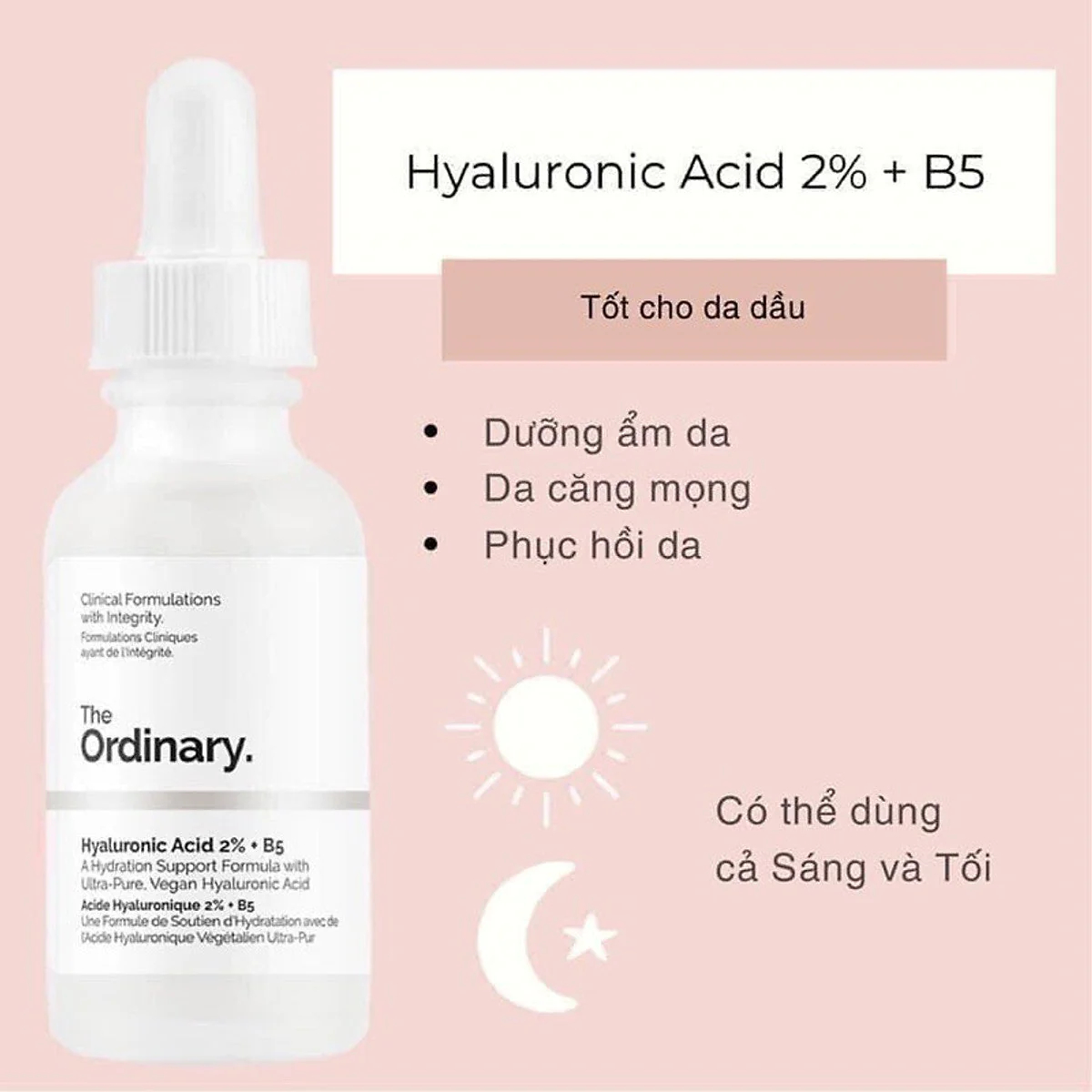 Serum B5 The Ordinary Hyaluronic Acid 2% | Cấp Ẩm Phục Hồi Da | Hàng Chính Hãng