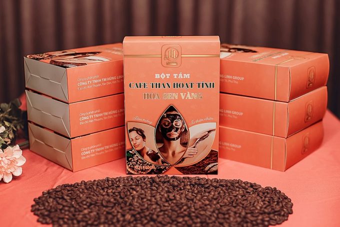 Ủ Trắng Cafe Than Hoạt Tính Hoa Sen Vàng 300g | Ủ Trắng Da Toàn Thân Hiệu Quả