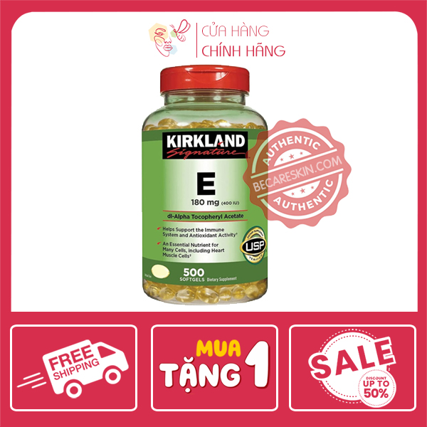 Viên Uống Vitamin E Kirkland 500 Viên | Hàng Chính Hãng