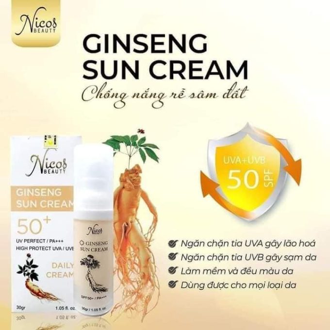 Kem Chống Nắng Nicos SPF 50++ | Phù Hợp Cho Mọi Loại Da | Hàng Chuẩn Công Ty
