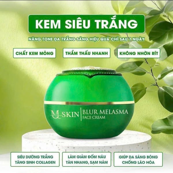 Kem Face Siêu Trắng Da MQ Skin | Hộp 50g | Dưỡng Da Trắng Nhanh, Hiệu Quả