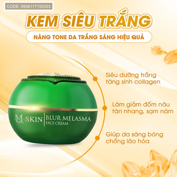 Kem Face Siêu Trắng Da MQ Skin | Hộp 50g | Dưỡng Da Trắng Nhanh, Hiệu Quả