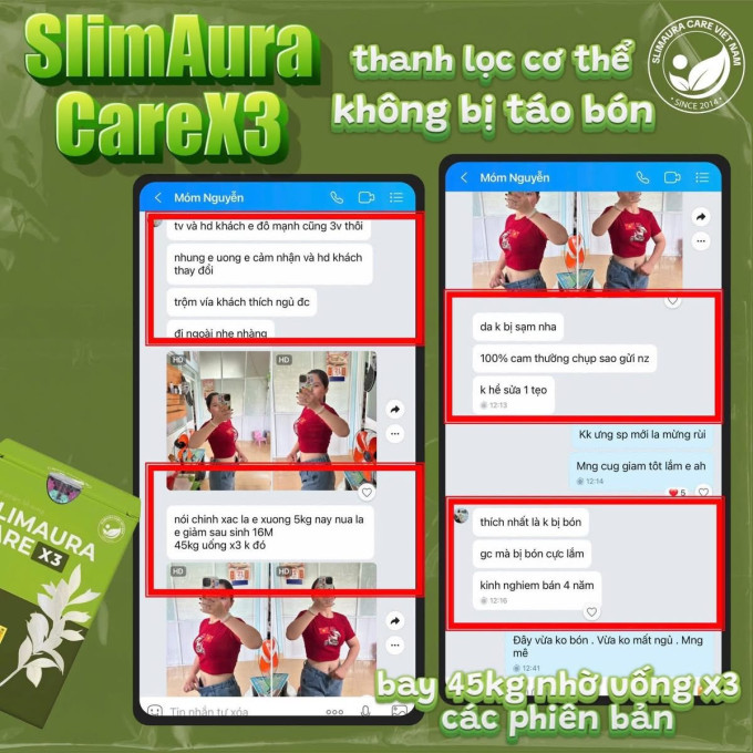 Giảm Cân Slimaura Care X3 Hộp 38 Viên | Thảo Mộc Giảm Mỡ An Toàn | Hàng Chính Hãng