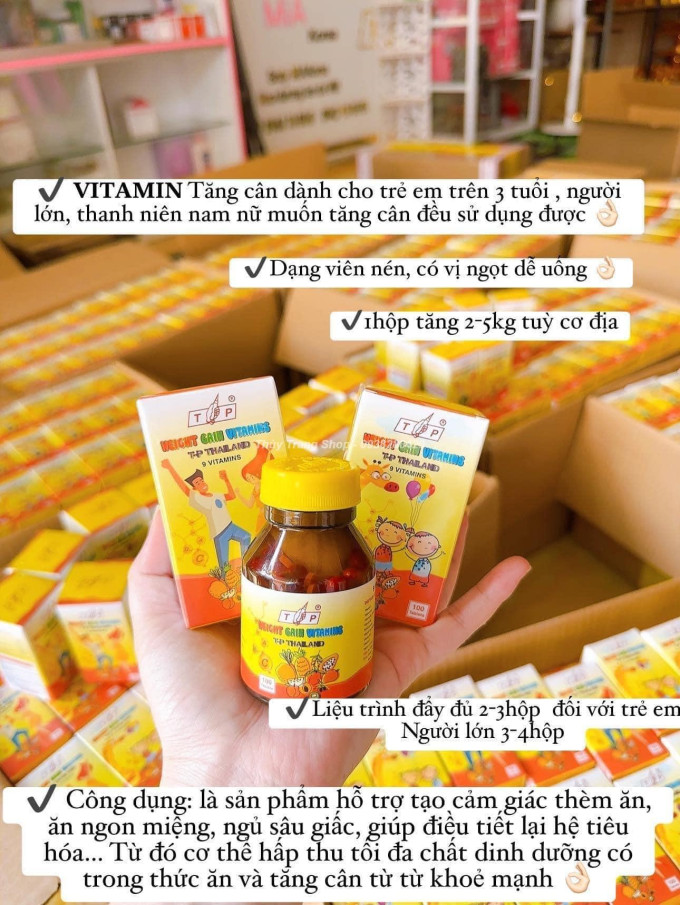 Vitamin Tăng Cân TP Thái Lan 100 Viên
