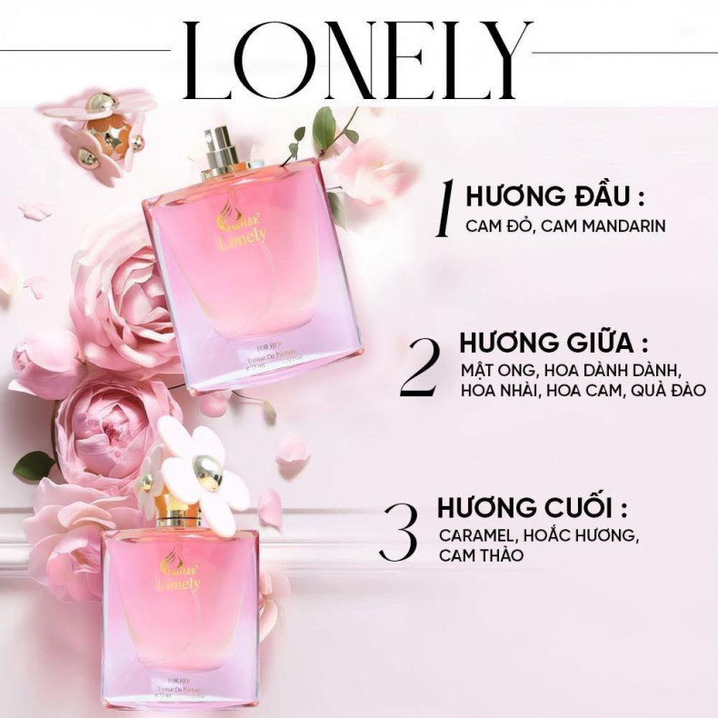 Nước Hoa Nữ Charme Lonely 75ml | Ngọt Ngào, Lưu Hương Lâu