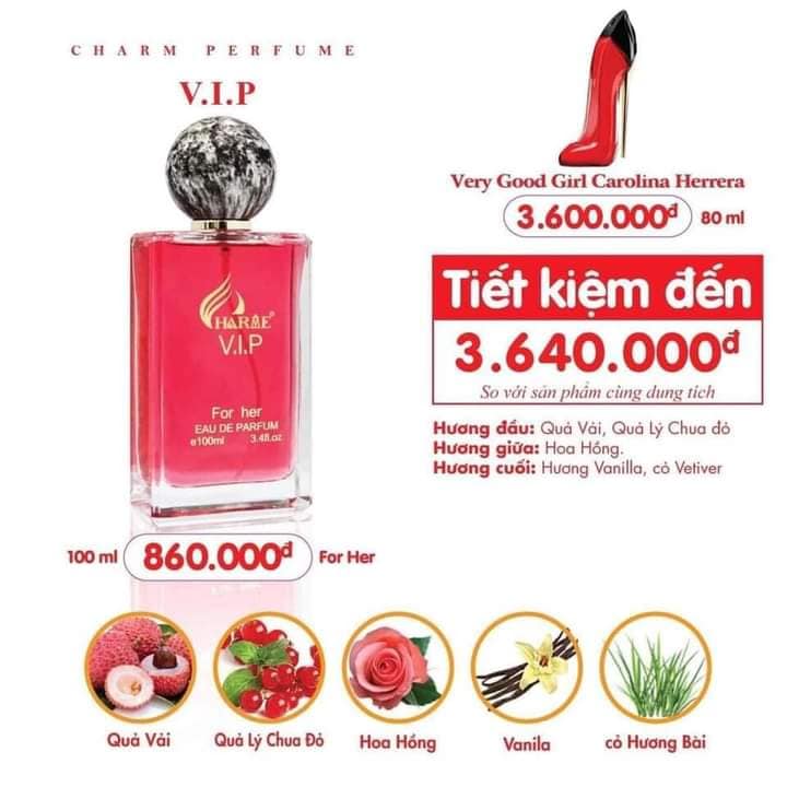 Nước Hoa Nữ Charme V.I.P 100ml | Kiêu Hãnh, Quyền Lực