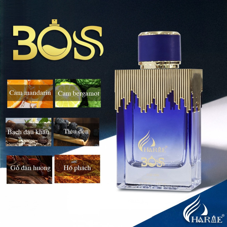 Nước hoa nam Charme Boss 100ml Mẫu Mới 2024 – Lôi Cuốn, Tự Tin