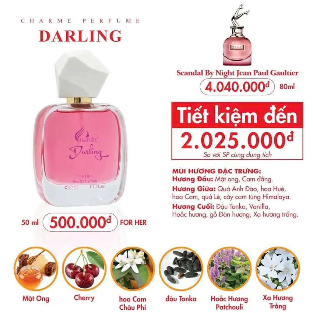 Nước Hoa Nữ Charme Darling 50ml – EDP