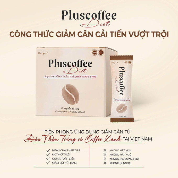 Cà Phê Pluscoffee Diet Giảm Cân Chính Hãng – Hộp 15 Gói