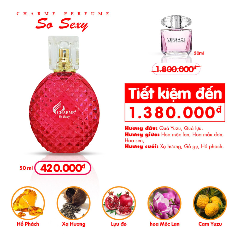 Nước Hoa Charme So Sexy 50ml | Lưu Hương Lâu, Chính Hãng