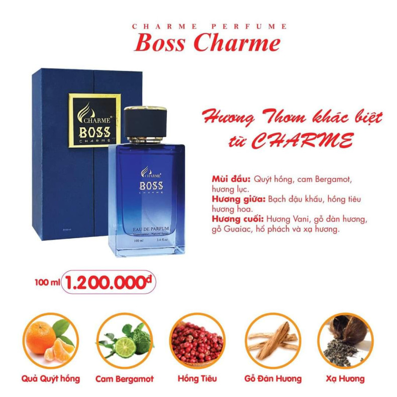 Nước Hoa Charme Boss 100ml – EDP | Hàng Chính Hãng