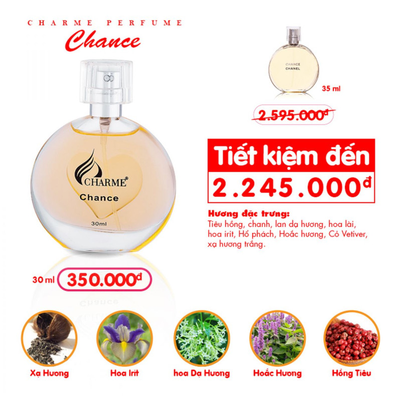 Nước Hoa Charme Chance 30ml | Charme Chính Hãng